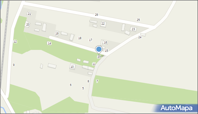 Hrebenne, Hrebenne, 13, mapa Hrebenne