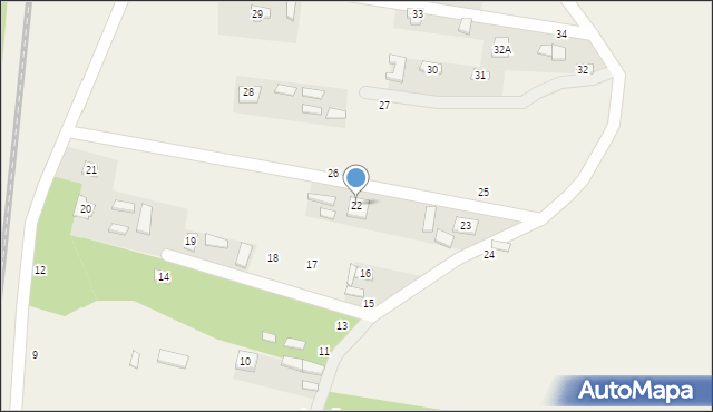 Hrebenne, Hrebenne, 22, mapa Hrebenne