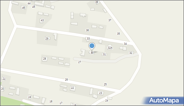 Hrebenne, Hrebenne, 30, mapa Hrebenne