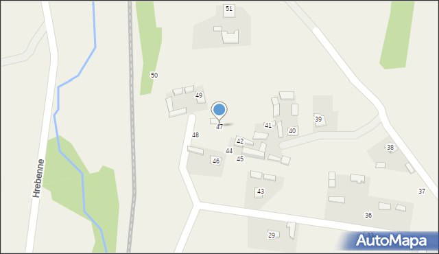 Hrebenne, Hrebenne, 47, mapa Hrebenne