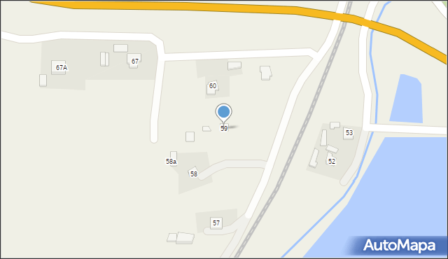 Hrebenne, Hrebenne, 59, mapa Hrebenne