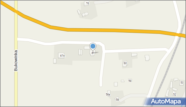 Hrebenne, Hrebenne, 67, mapa Hrebenne