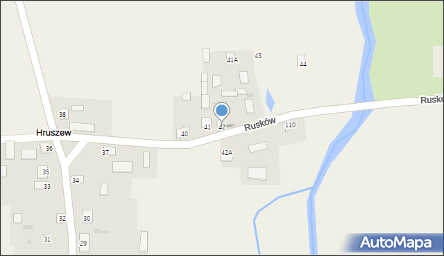 Hruszew, Hruszew, 42, mapa Hruszew