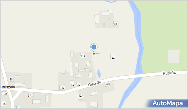 Hruszew, Hruszew, 43, mapa Hruszew