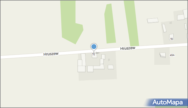 Hruszew, Hruszew, 51, mapa Hruszew