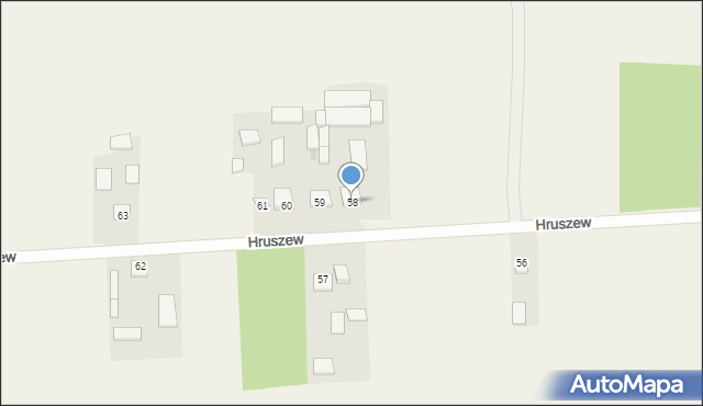 Hruszew, Hruszew, 58, mapa Hruszew