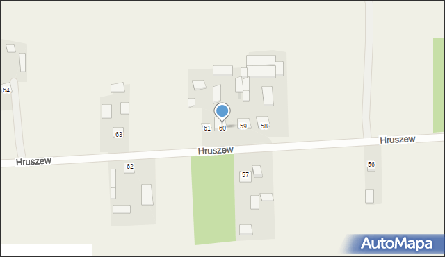 Hruszew, Hruszew, 60, mapa Hruszew