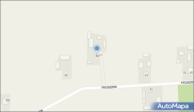 Hruszew, Hruszew, 64, mapa Hruszew