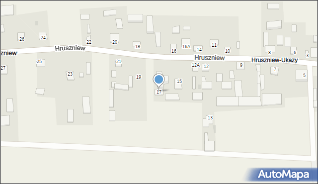 Hruszniew, Hruszniew, 17, mapa Hruszniew