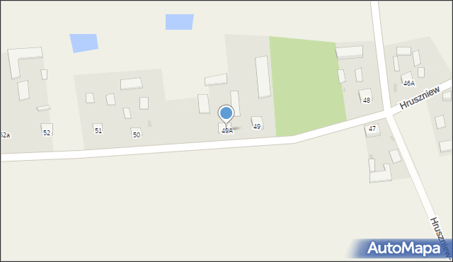 Hruszniew, Hruszniew, 49A, mapa Hruszniew