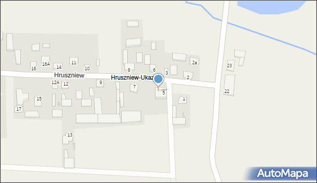 Hruszniew, Hruszniew, 5A, mapa Hruszniew