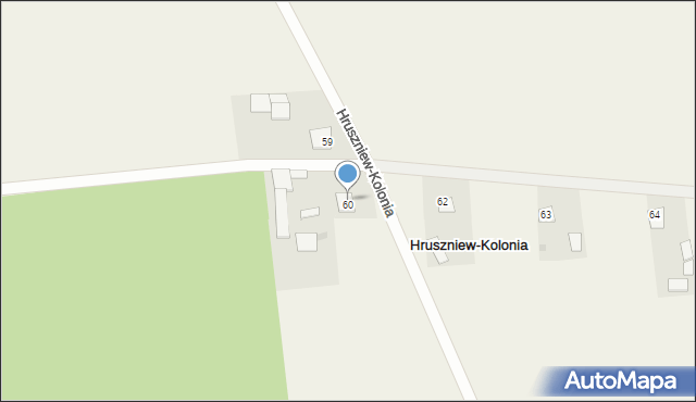 Hruszniew, Hruszniew, 60, mapa Hruszniew