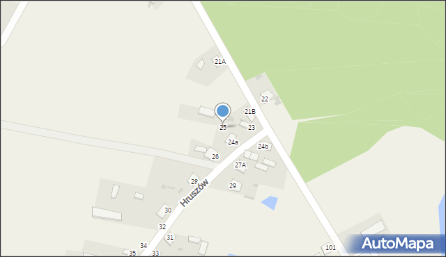 Hruszów, Hruszów, 25, mapa Hruszów