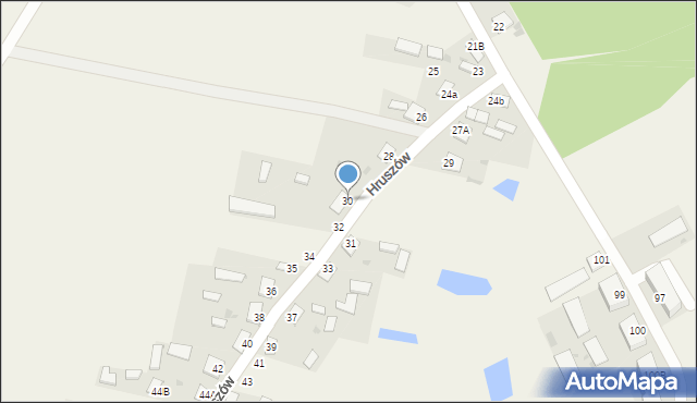 Hruszów, Hruszów, 30, mapa Hruszów