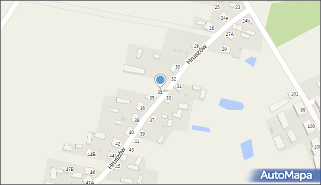 Hruszów, Hruszów, 34, mapa Hruszów