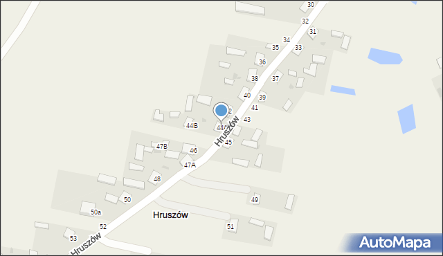 Hruszów, Hruszów, 44A, mapa Hruszów