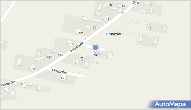 Hruszów, Hruszów, 54, mapa Hruszów
