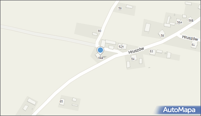 Hruszów, Hruszów, 64a, mapa Hruszów