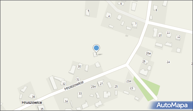 Hruszowice, Hruszowice, 30a, mapa Hruszowice