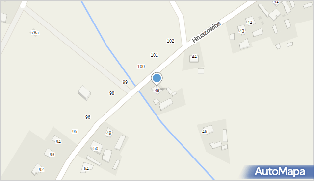 Hruszowice, Hruszowice, 48, mapa Hruszowice