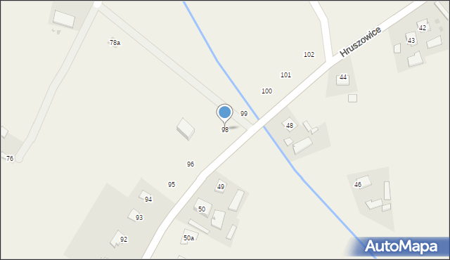 Hruszowice, Hruszowice, 98, mapa Hruszowice