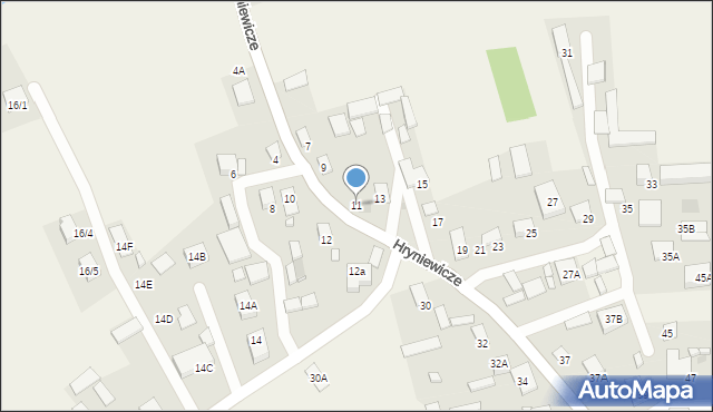 Hryniewicze, Hryniewicze, 11, mapa Hryniewicze