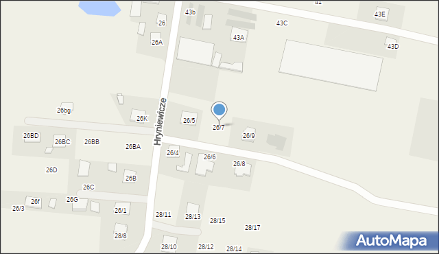 Hryniewicze, Hryniewicze, 26/7, mapa Hryniewicze
