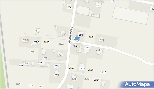 Hryniewicze, Hryniewicze, 26I, mapa Hryniewicze