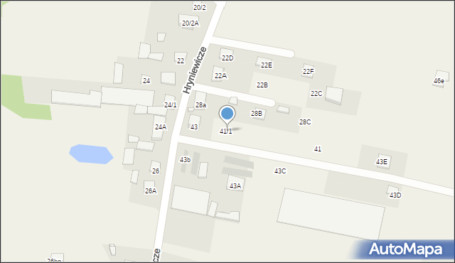 Hryniewicze, Hryniewicze, 41/1, mapa Hryniewicze