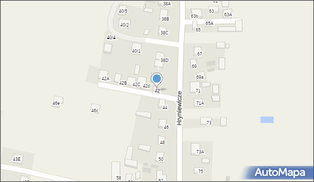 Hryniewicze, Hryniewicze, 42, mapa Hryniewicze