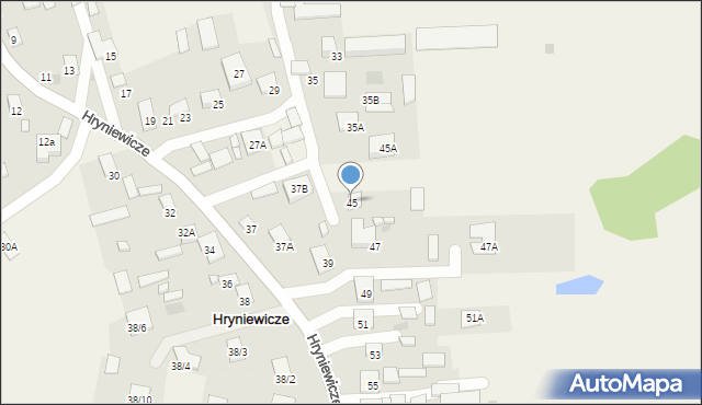 Hryniewicze, Hryniewicze, 45, mapa Hryniewicze