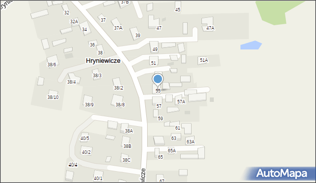 Hryniewicze, Hryniewicze, 55, mapa Hryniewicze