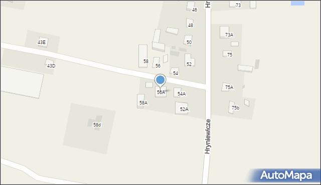 Hryniewicze, Hryniewicze, 56A, mapa Hryniewicze