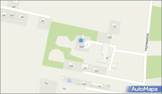 Hryniewicze, Hryniewicze, 62a, mapa Hryniewicze