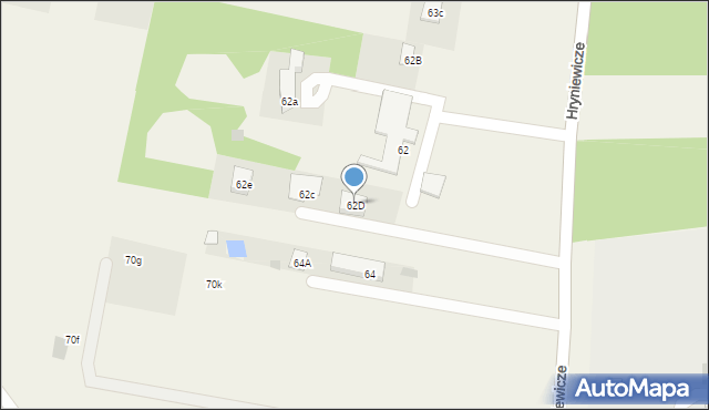 Hryniewicze, Hryniewicze, 62D, mapa Hryniewicze