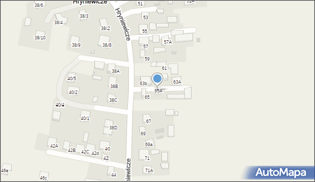 Hryniewicze, Hryniewicze, 65A, mapa Hryniewicze