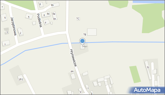 Hryniewicze, Hryniewicze, 7a, mapa Hryniewicze