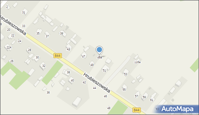 Kamień, Hrubieszowska, 49a, mapa Kamień