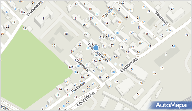 Lublin, Hrubieszowska, 14, mapa Lublina