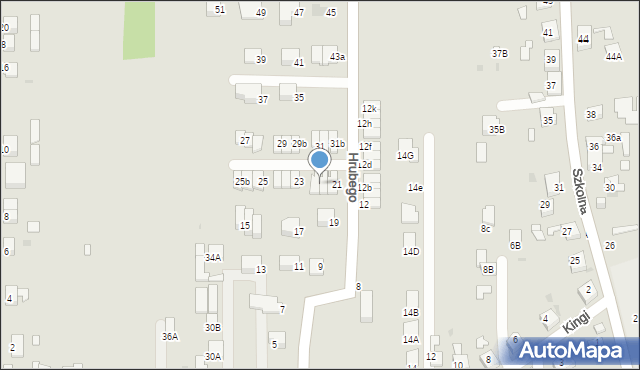 Ruda Śląska, Hrubego Jana, ks., 21b, mapa Rudy Śląskiej