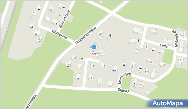 Sławków, Hrubieszowska, 101, mapa Sławków