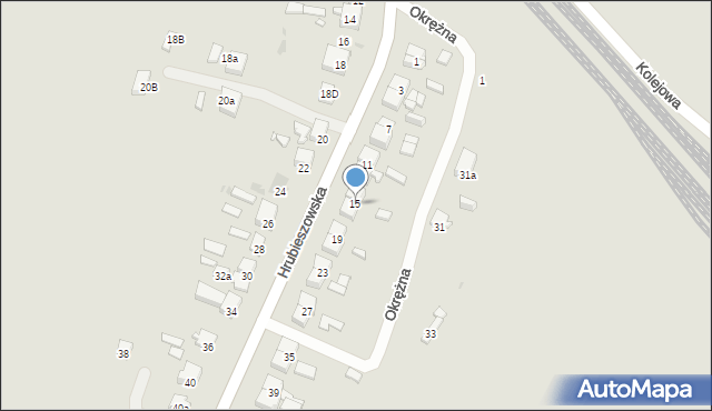 Sławków, Hrubieszowska, 15, mapa Sławków