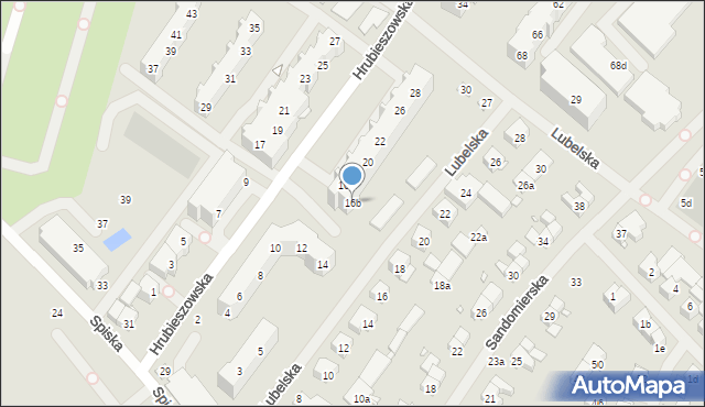 Szczecin, Hrubieszowska, 16b, mapa Szczecina