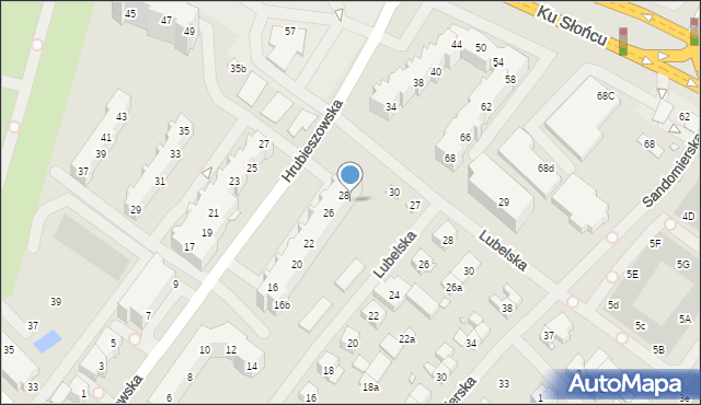 Szczecin, Hrubieszowska, 28a, mapa Szczecina