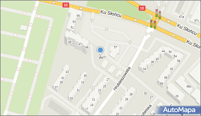 Szczecin, Hrubieszowska, 35b, mapa Szczecina