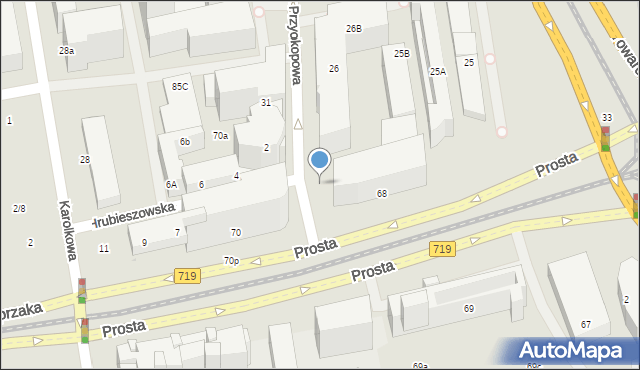 Warszawa, Hrubieszowska, 1A, mapa Warszawy