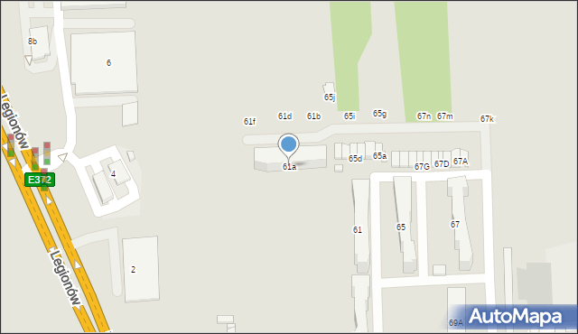 Zamość, Hrubieszowska, 61a, mapa Zamościa