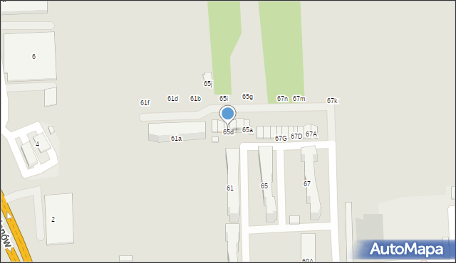 Zamość, Hrubieszowska, 65d, mapa Zamościa