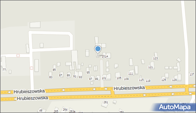 Zamość, Hrubieszowska, 99a, mapa Zamościa