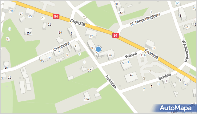 Bytom, Hutnicza, 9, mapa Bytomia